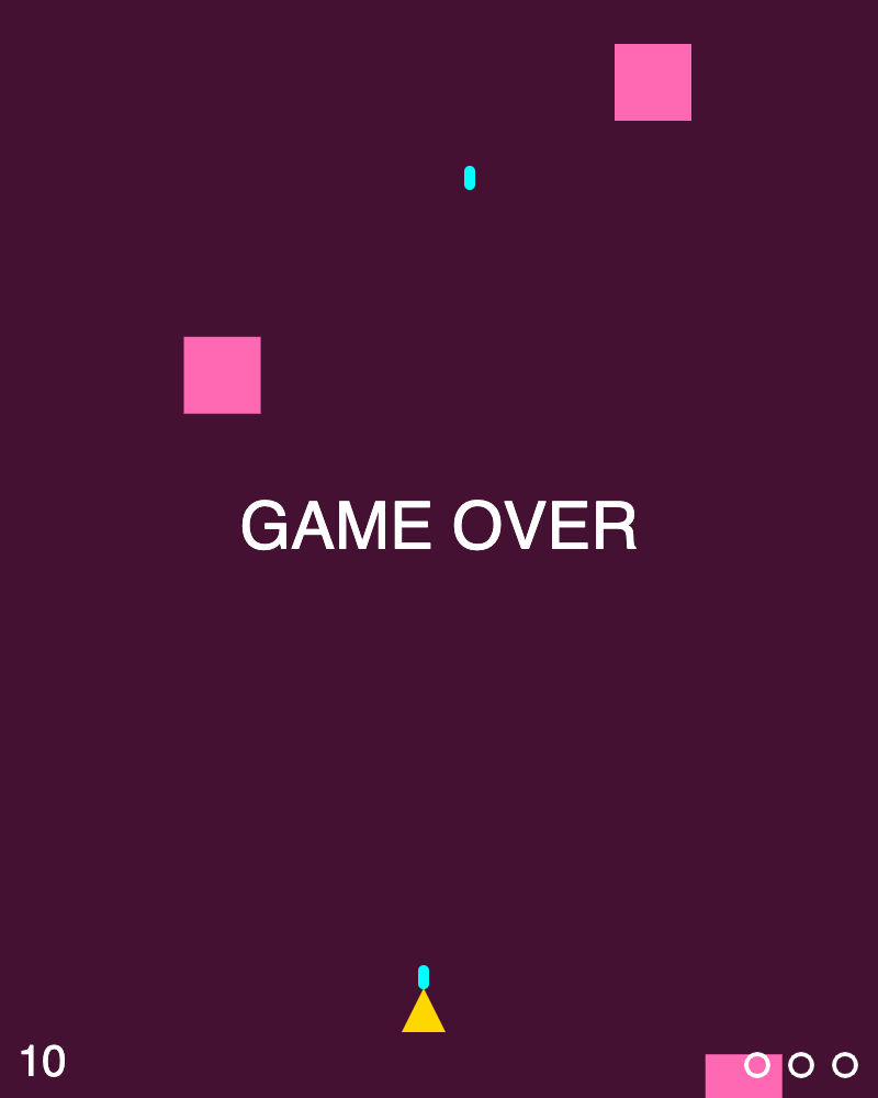 Screenshot from a sample game written in JavaScript and p5